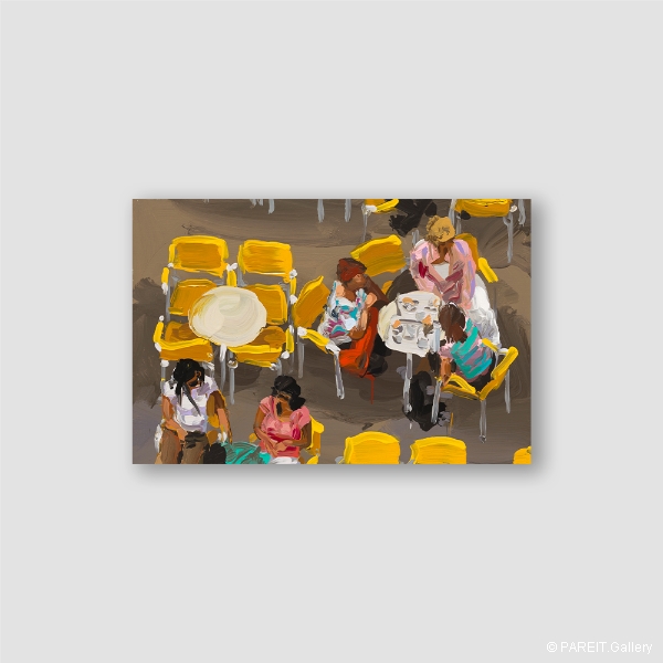 DE VLIEGHER Jan - Yellow Chairs, terrace, 2019.131